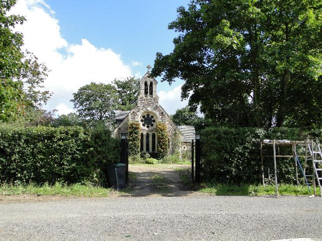 The ruined old church of St Mary, at Priory Farm