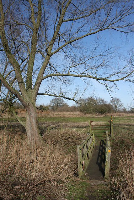 Footbridge over the River Dove, on the parish's southern boundary